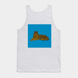 Tiger - Deep Blue Tank Top